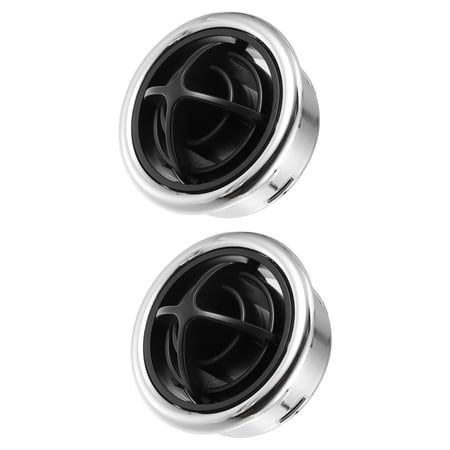 Unique Bargains 2pcs 86mm OD Universal RV Car Bus Yacht Coach A/C Air Conditioning Outlet Vent Silver Tone
