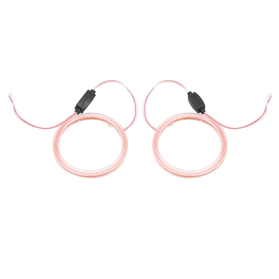 Unique Bargains 2pcs 90mm Red COB LED   Ring Light Driving Headlamp for Car