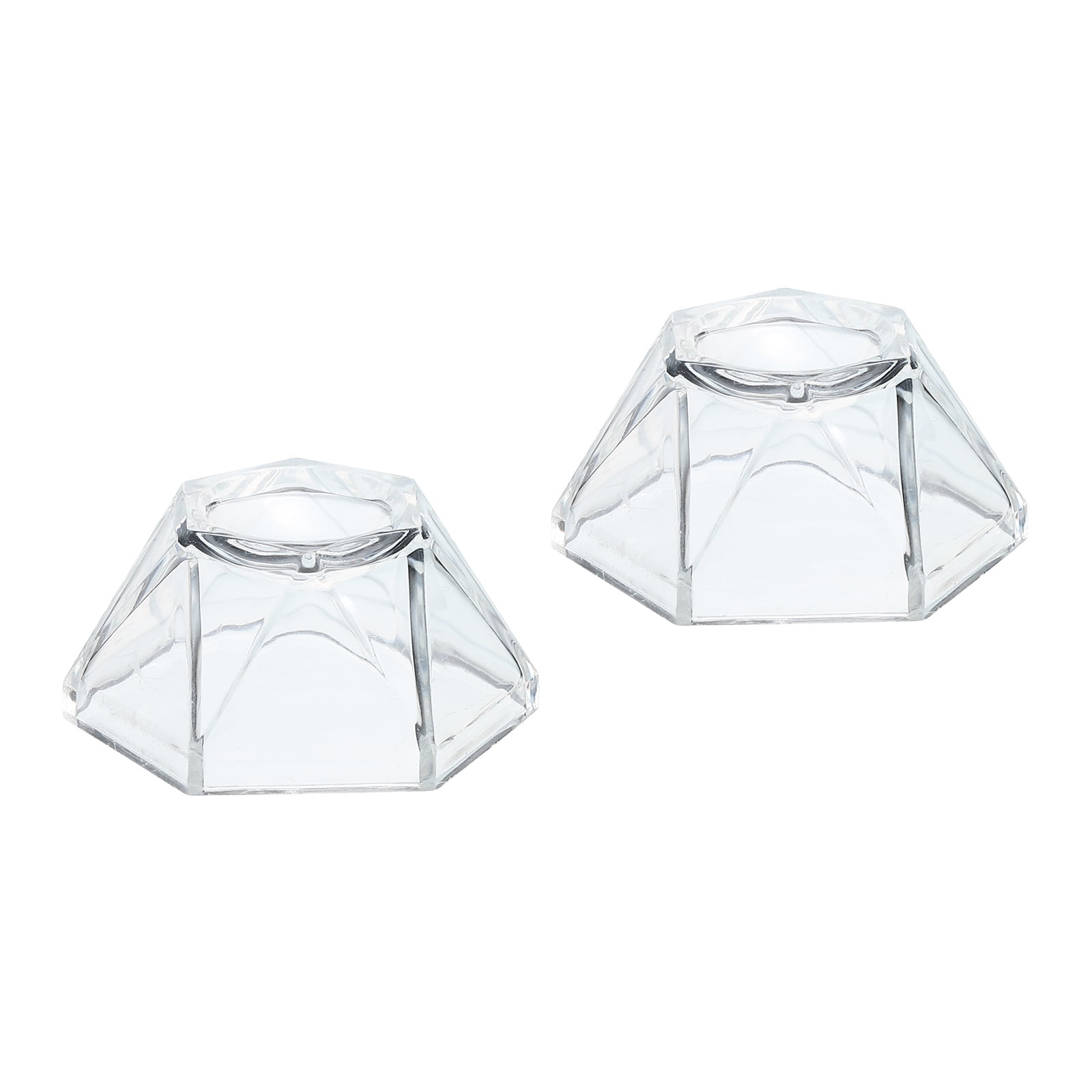 Unique Bargains 2pcs Acrylic Ball Stand Displays Base Transparent 1.46"x1.46"x0.79"