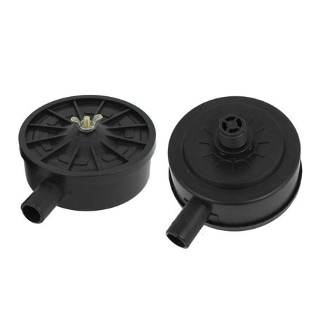 Unique Bargains 2pcs Air Compressor Repair Part 20mm Thread Muffler Black