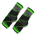 thumbnail image 1 of Unique Bargains 2pcs Ankle Support Braces Unisex Adjustable Compression Ankle Brace for Sports One Size Fits Most Green, 1 of 7