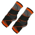 thumbnail image 1 of Unique Bargains 2pcs Ankle Support Braces Unisex Adjustable Compression Ankle Brace for Sports One Size Fits Most Orange, 1 of 7