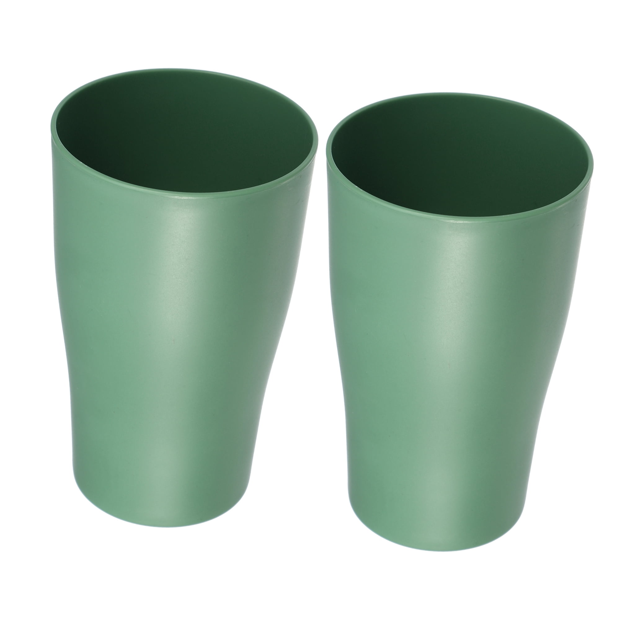 Unique Bargains 2pcs Bathroom Toothbrush Tumblers PP Cups for Bathroom 4.92''x3.03'' Green