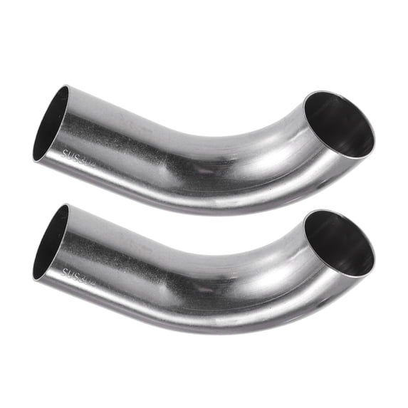 Unique Bargains 2pcs Bend Elbow Pipe Tube 1.26" OD 4.33" 2.95" Leg Length 90 Degree Exhaust Pipe Air Intake Tube for Car