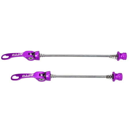 Unique Bargains 2pcs Bicycle Quick Release Axles Skewers Front Rear 15cm 5.91" 18.5cm 7.28" Purple for MTB Mountain