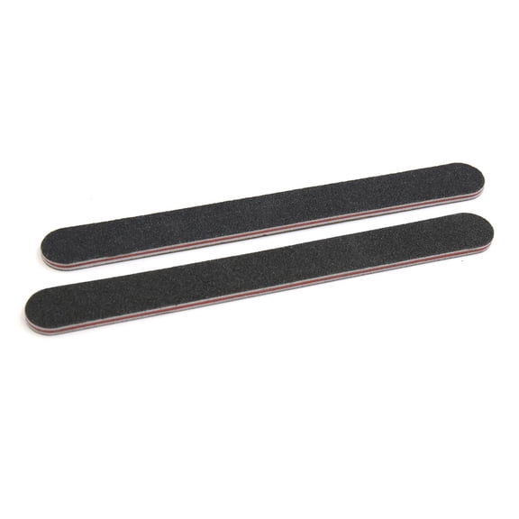 Unique Bargains 2pcs Black Dual Sided Frosted Manicure Nail Art Sanding File Emery Grit Boards