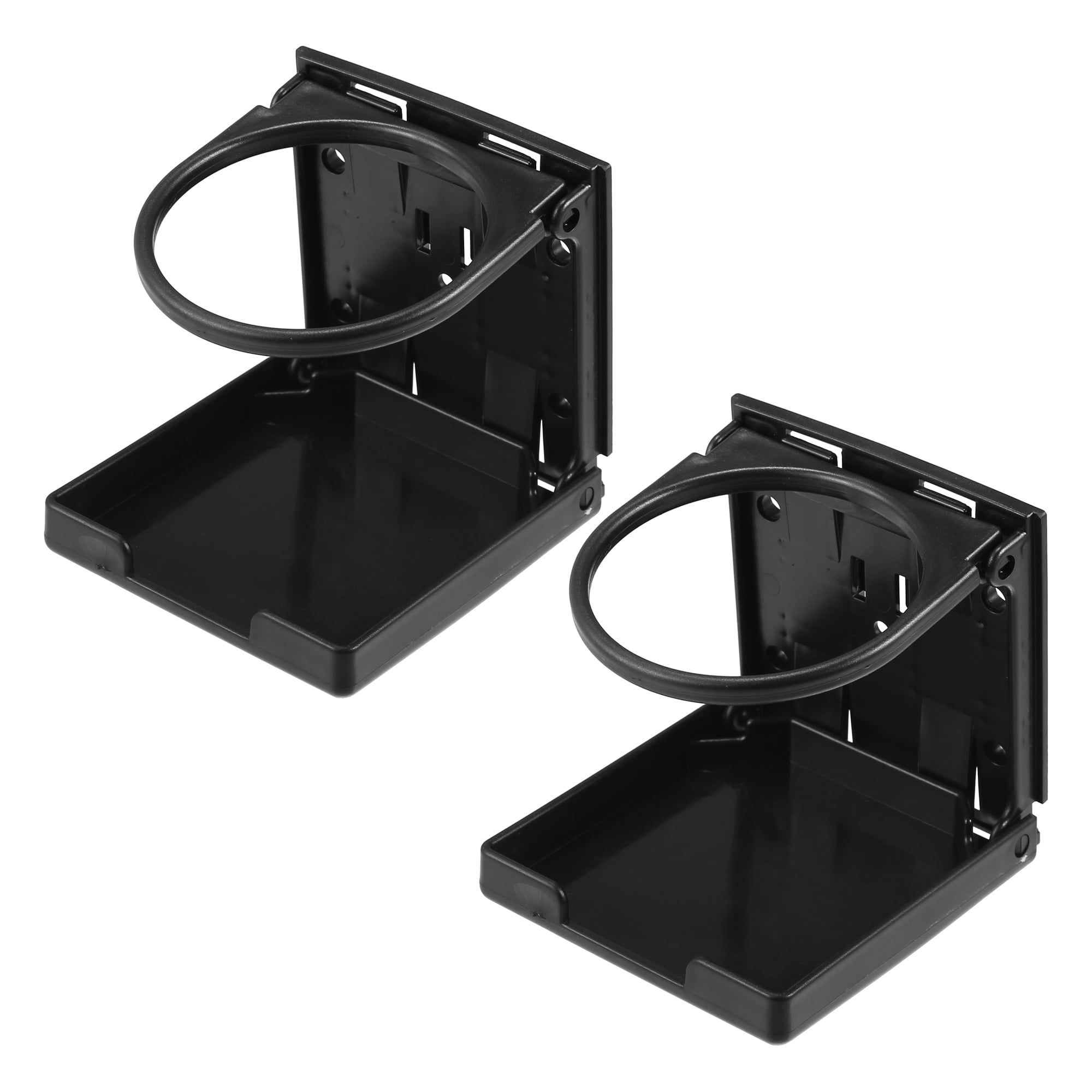 Unique Bargains 2pcs Black Folding Drink Cup Holder for Car and Boat Use