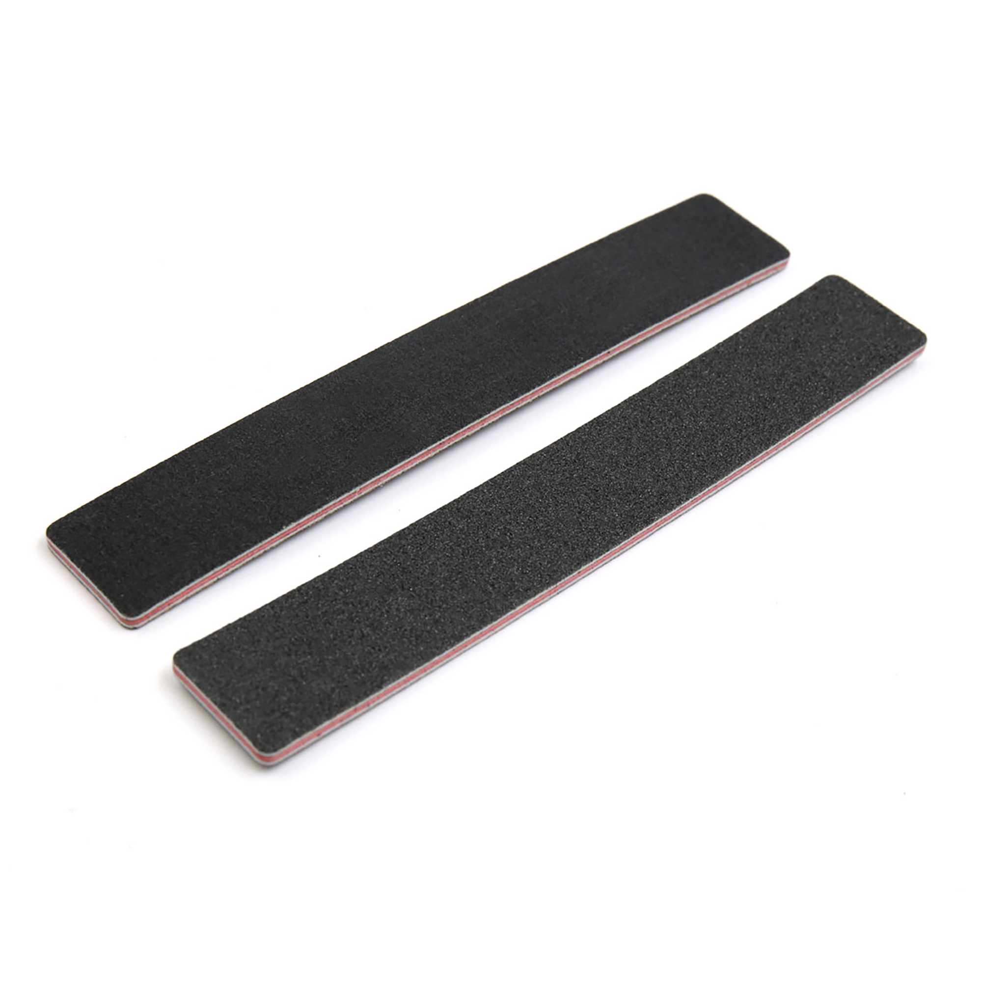 Unique Bargains 2pcs Black Straight Square Ends Double Sided Nail Art Sanding File