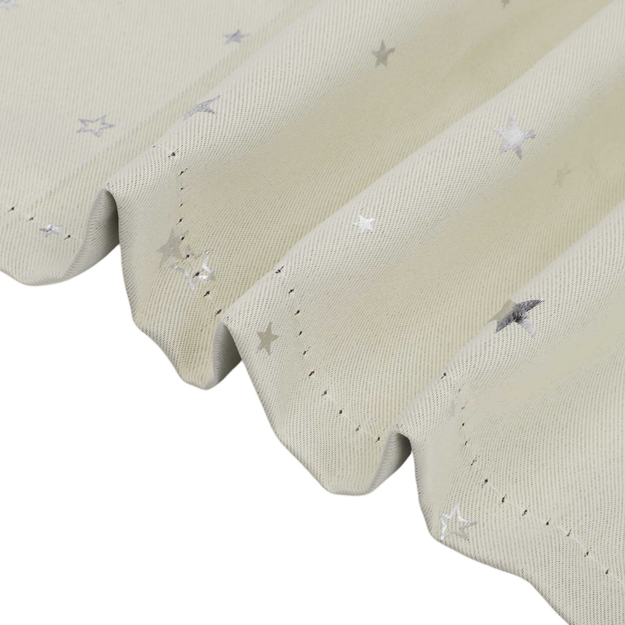 Unique Bargains 2pcs Blackout Short Window Curtains Beige 18(in) WIDE