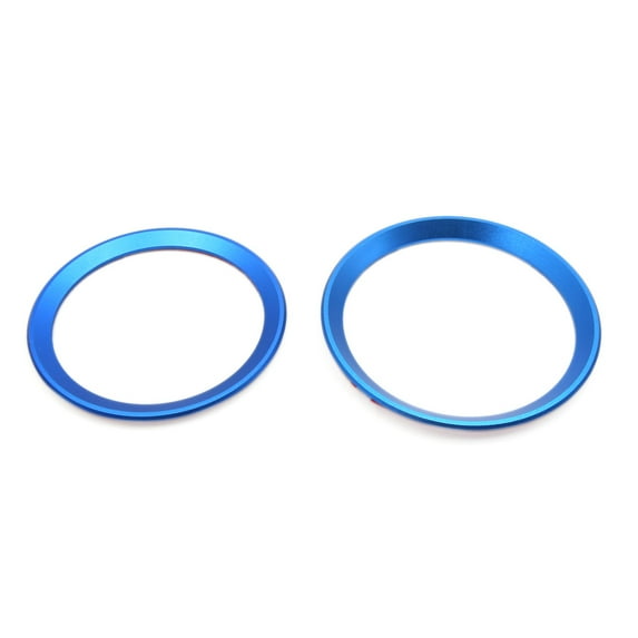 Unique Bargains 2pcs Blue Front Rear Emblem Trim Decor Decorative Ring Cover for BMW Series 3