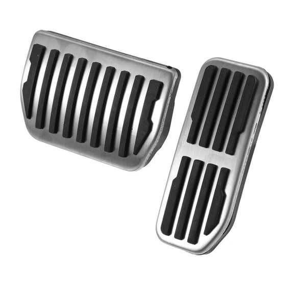 Unique Bargains 2pcs Brake Pedal Pad Gas Accelerator Pedal Cover for Land Rover Range Rover Velar 2018-2022 Black, Silver Tone