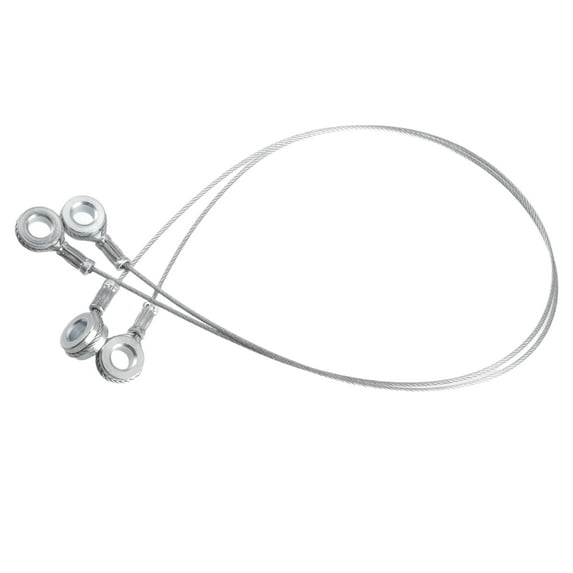 Unique Bargains 2pcs Car Hood Stay Control Cable Fit for Peterbilt 357 375 377 378 379 1987-2010 Silver Tone