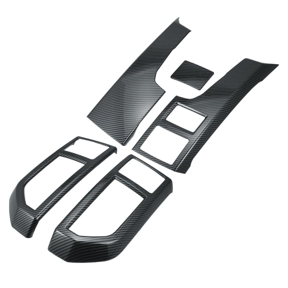 Unique Bargains 2pcs Carbon Fiber Pattern Central Console Air Vent Cover for Ford F-150 15-19