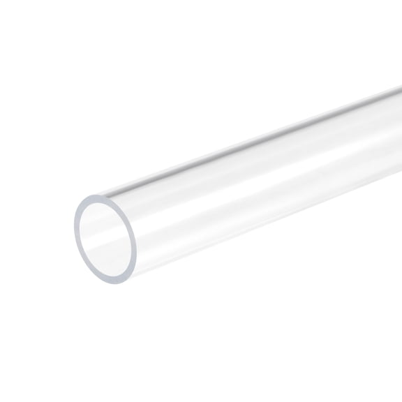 Unique Bargains 2pcs Clear Rigid Acrylic Pipe 14mm ID x 18mm OD x 305mm Round Tube