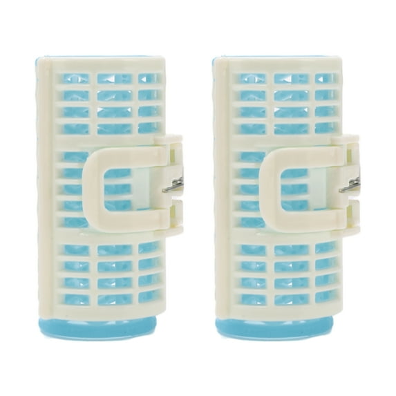 Unique Bargains 2pcs Convenient Heatless Voluminous Hair Roller for Women 2.72"x1.34" White Blue