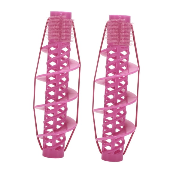 Unique Bargains 2pcs Convenient Heatless Voluminous Hair Roller for Women 5.08"x1.57" Rose Red