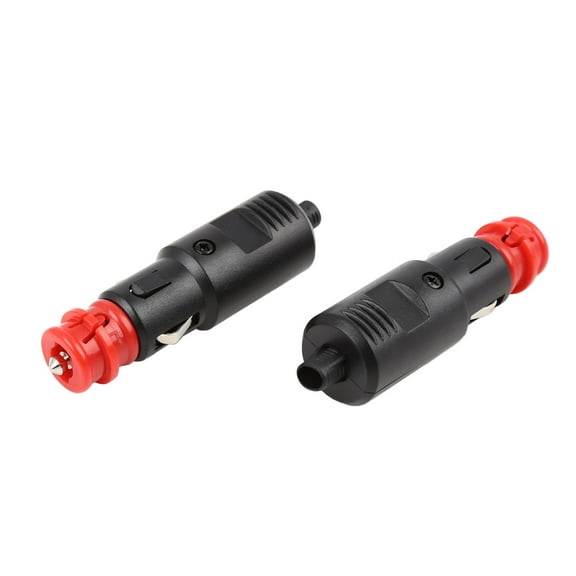 Unique Bargains 2pcs DC 12V 24V Car Cigarette Lighter Male Plug Adapter for Car Inverter Air Pump Electric Cup