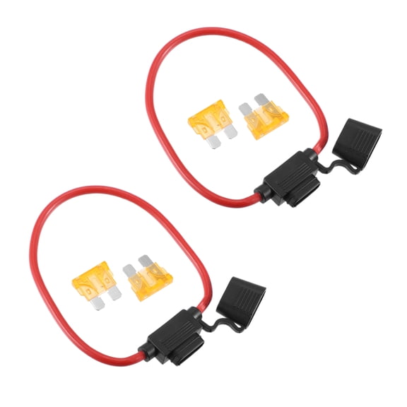 Unique Bargains 2pcs DC 32V 10AWG Gauge Car in Line ATC Blade Style Inline Fuse Holder with 2pcs 5A Fuse