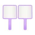thumbnail image 1 of Unique Bargains 2pcs Delicate Square Handheld Mirrors for Personal Grooming Purple, 1 of 5