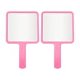 thumbnail image 1 of Unique Bargains 2pcs Delicate Square Handheld Mirrors for Personal Grooming Rose Red, 1 of 5