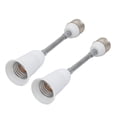 thumbnail image 1 of Unique Bargains 2pcs E27 to E27 Light Lamp Bulb All Direction Extender Adapter White 10cm Length, 1 of 5