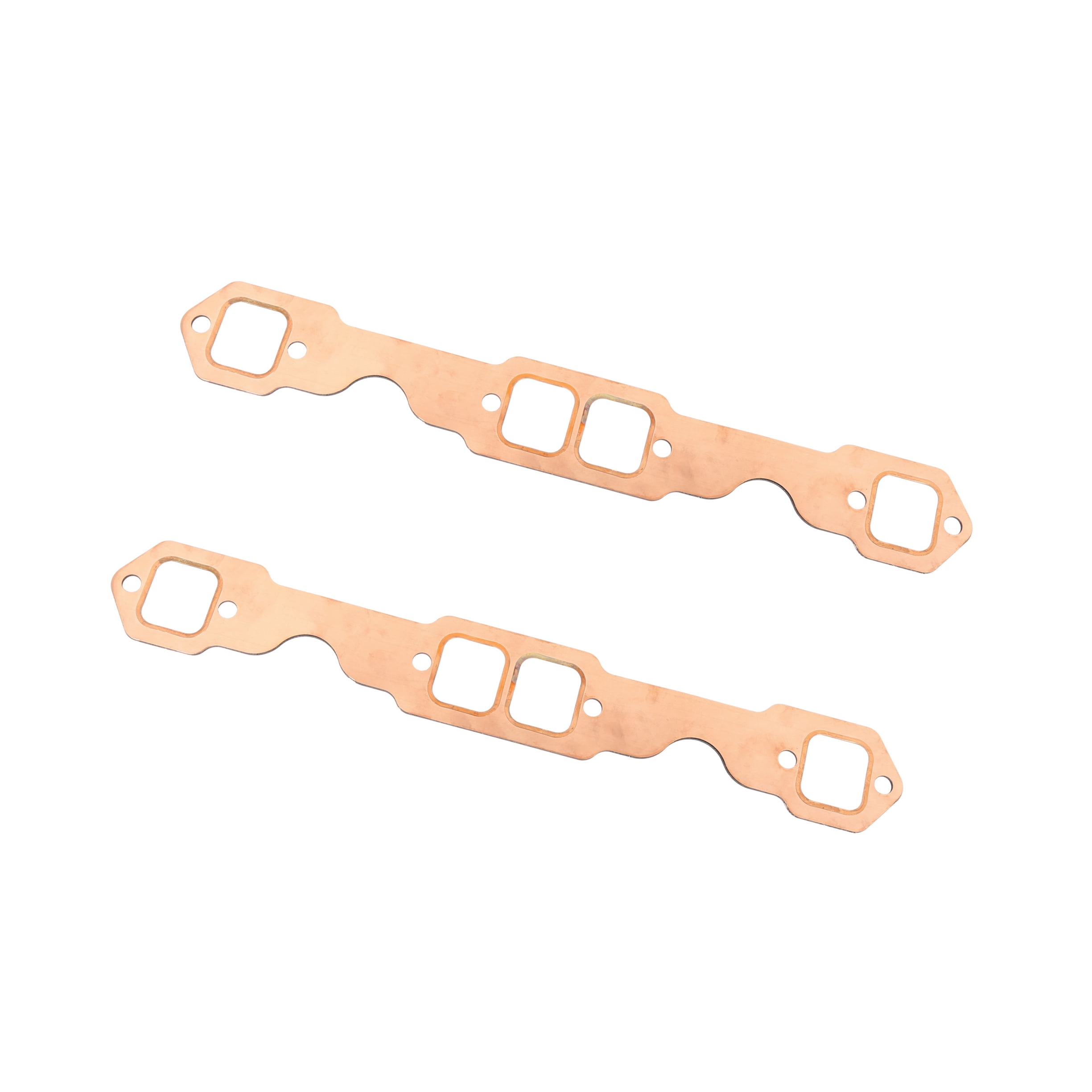 Unique Bargains 2pcs Exhaust Manifold Gasket for Chevy 327 305 350 383 Engine Square Port