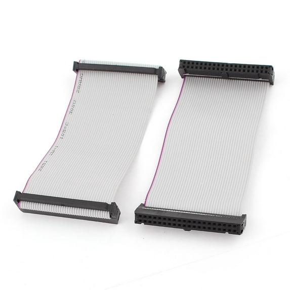 Unique Bargains 2pcs FC40P 40Pin IDC Socket Extension Flat Ribbon Cable 10cm for DIY