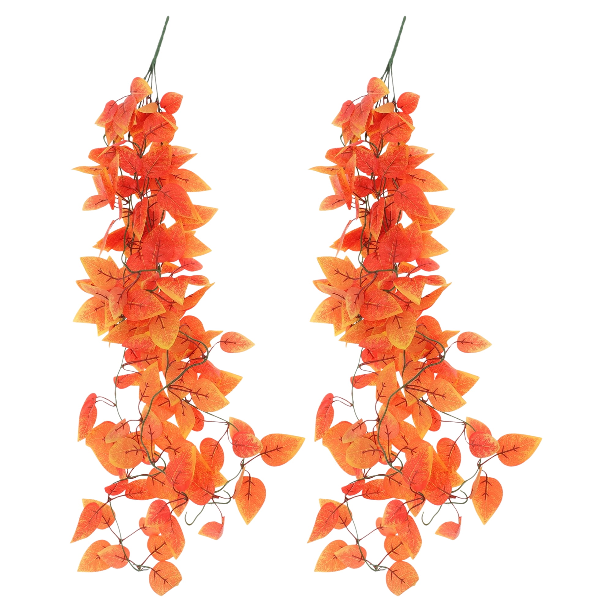 Unique Bargains 2pcs Fake Autumn Plants 41.34" Faux Autumn Leaves