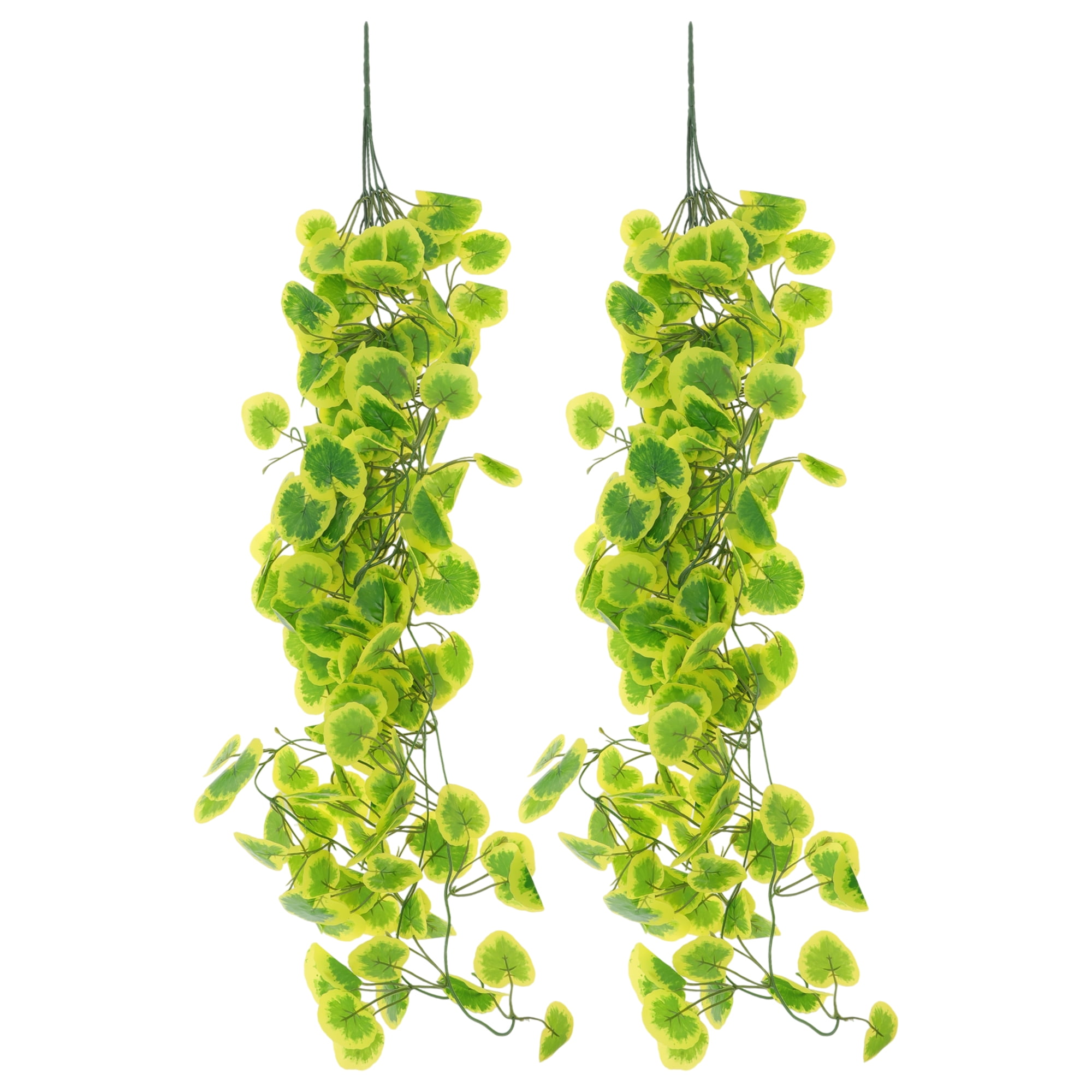 Unique Bargains 2pcs Fake Vines 39.37" Faux Greenery Leaves Decor