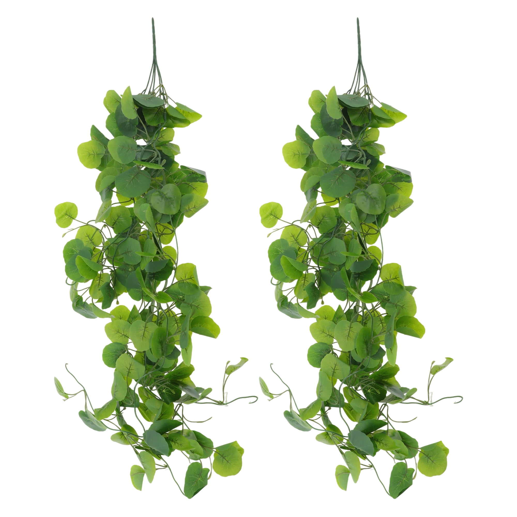 Unique Bargains 2pcs Fake Vines 41.34" Faux Greenery Artificial Hanging Ivy Plants