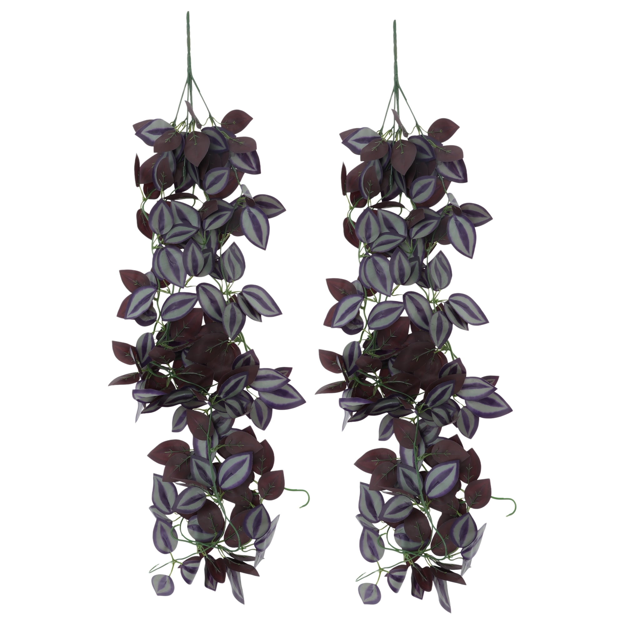 Unique Bargains 2pcs Fake Vines 41.34" Plastic Greenery Artificial Hanging Plants