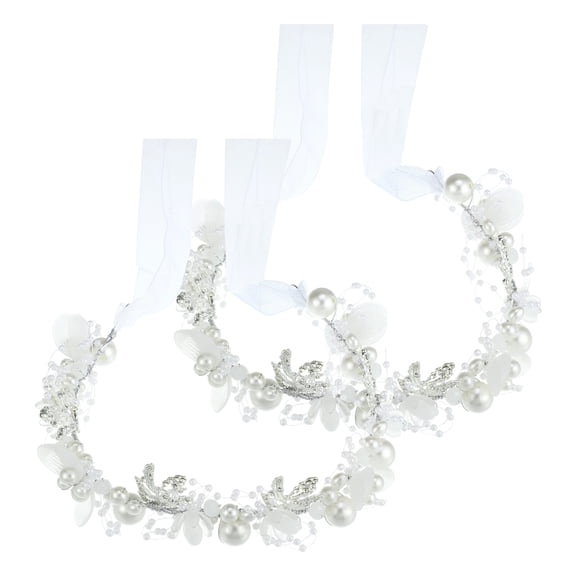 Unique Bargains 2pcs Flower Girl Headpiece Hair Accessories Headband for Wedding Birthday Party for Girls