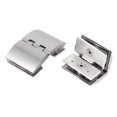 thumbnail image 1 of Unique Bargains 2pcs Frameless Shower Door Hinge 8mm Thickness Glass to Glass Clip Clamp, 1 of 3