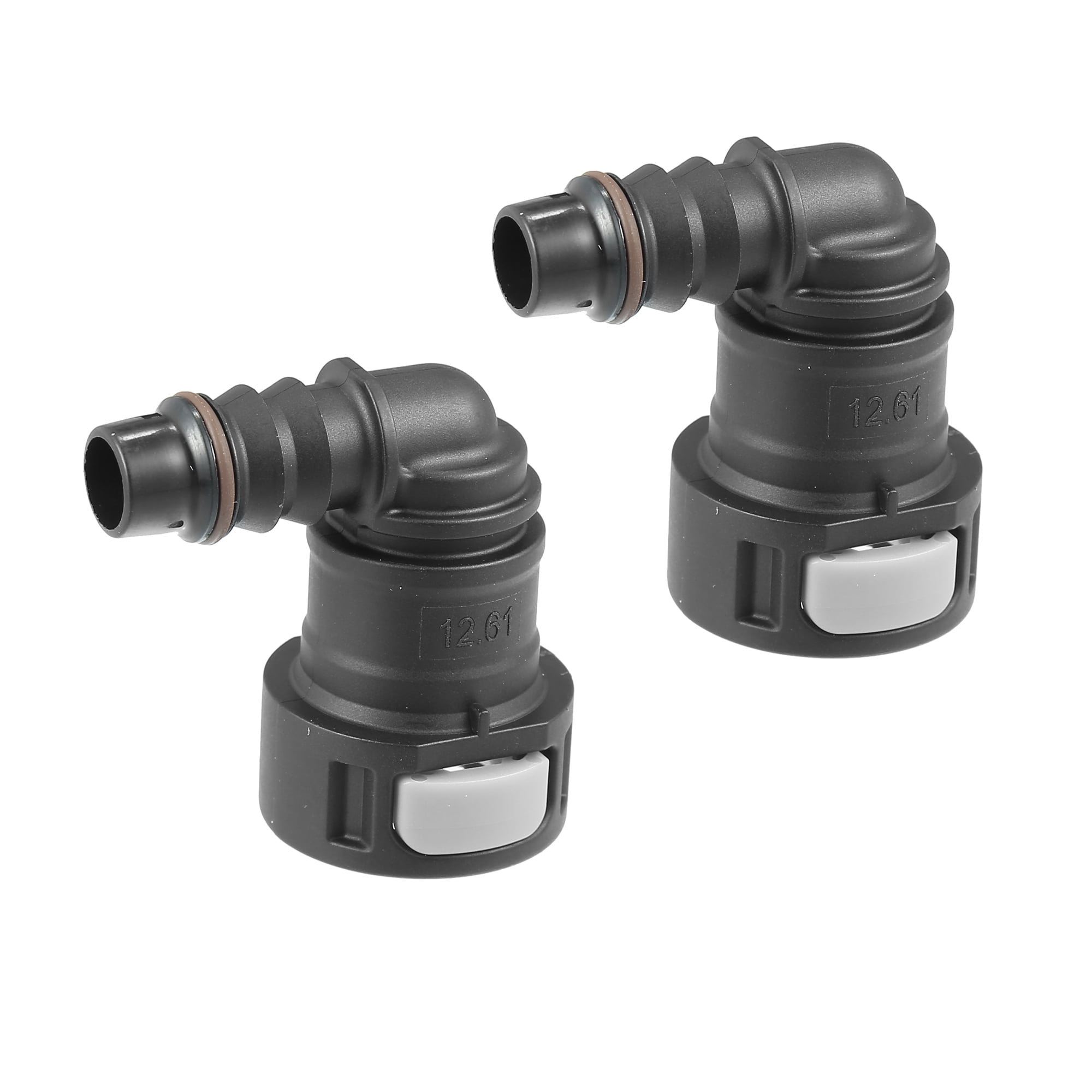 Unique Bargains 2pcs Fuel Line Quick Connect 90 Degree PushOn Single