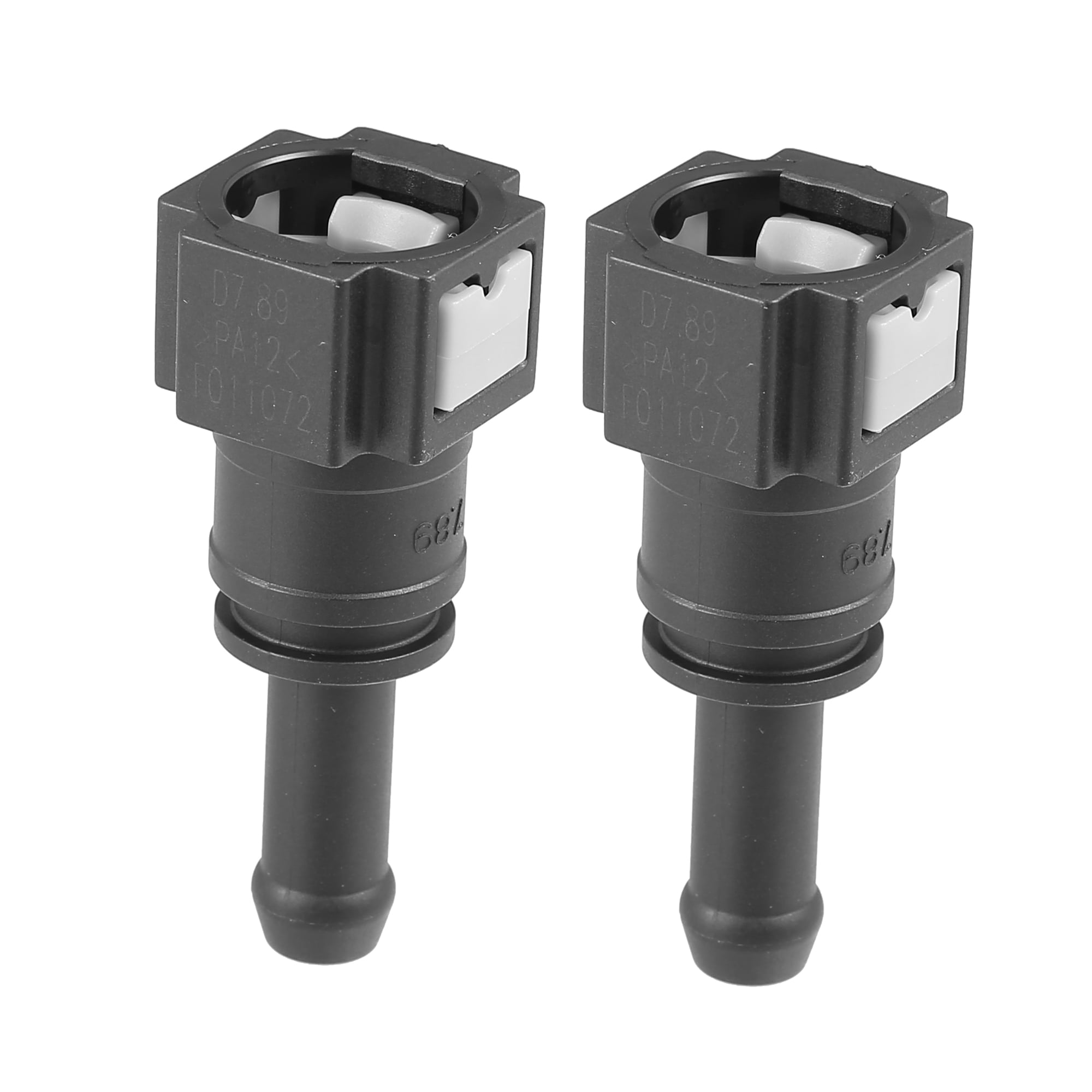 Unique Bargains 2pcs Fuel Line Quick Connect Straight Push-On Adapter