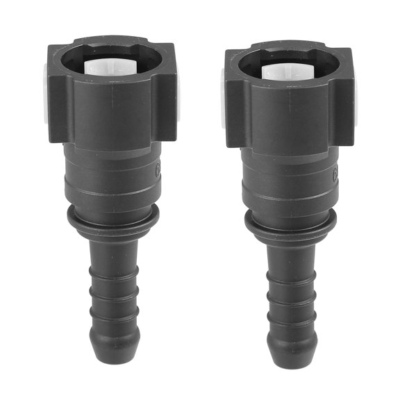 Unique Bargains 2pcs Fuel Line Quick Connect Straight Push-On Single Barb Adapter Connector for 3/8 to 5/16 Rubber Tube