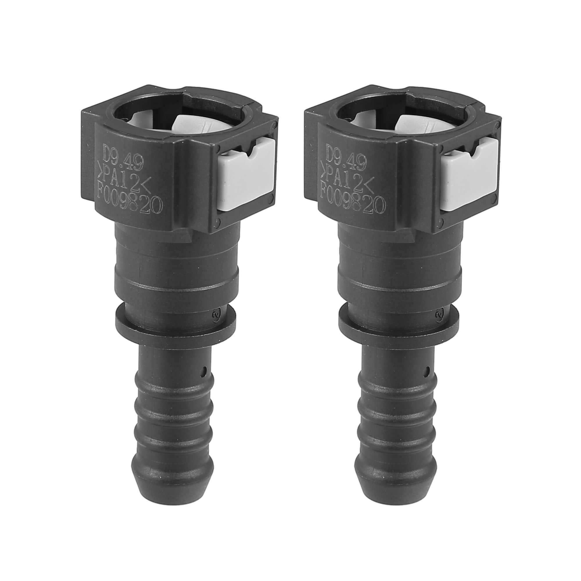 Unique Bargains 2pcs Fuel Line Straight Push-On Barb Adapter Connector 3/8-3/8in