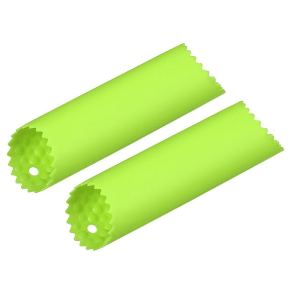 Unique Bargains 2pcs Garlic Peeler Silicone Tube Roller Non Slip for Useful Kitchen Tools, Green