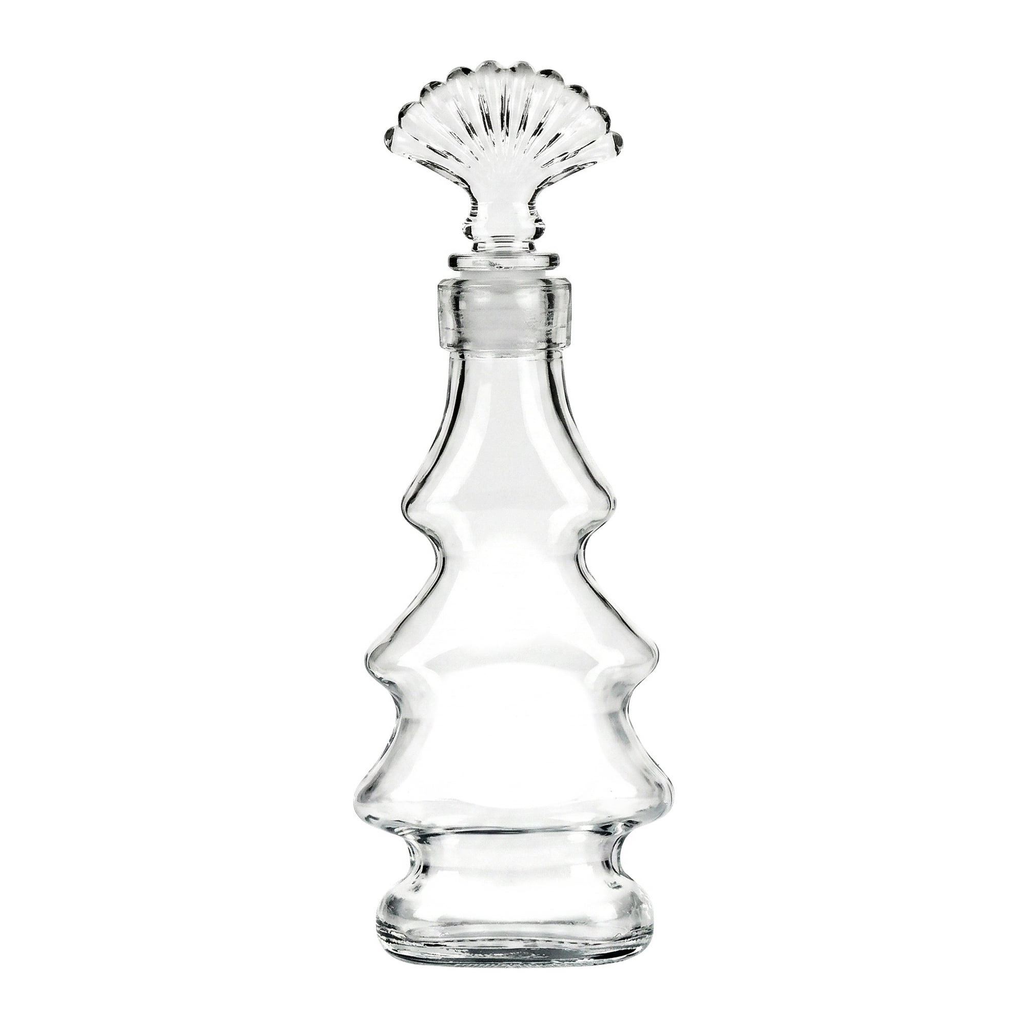 Unique Bargains 2pcs Decorative Simple Glass Jars with Cork Stoppers Shell Pine Tree 2.8"x2.8"x7.4"