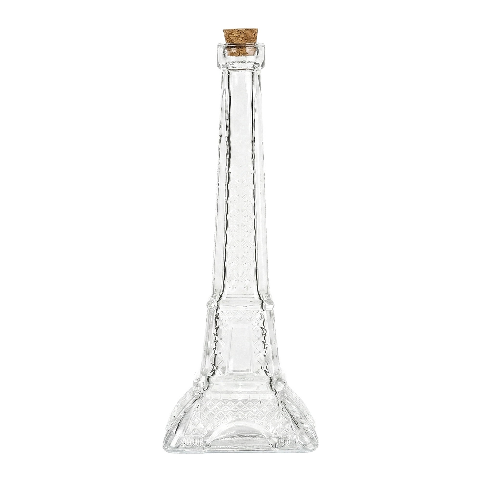 Unique Bargains 2pcs Decorative Simple Glass Jars with Cork Stoppers Small Tower 3.1"x3.1"x6.1"