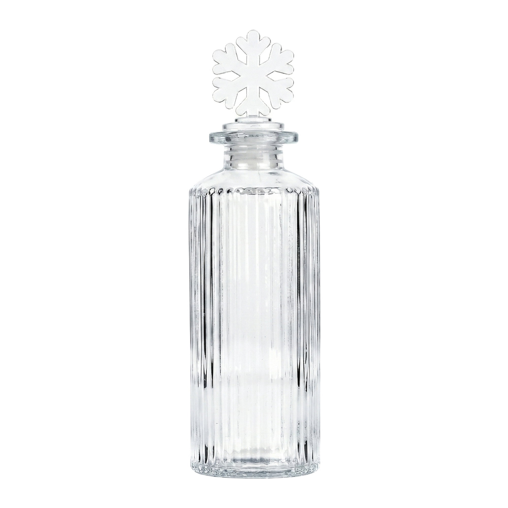 Unique Bargains 2pcs Decorative Glass Jars with Ornate Glass Stoppers Cylinder Base 2"x2"x6.7"