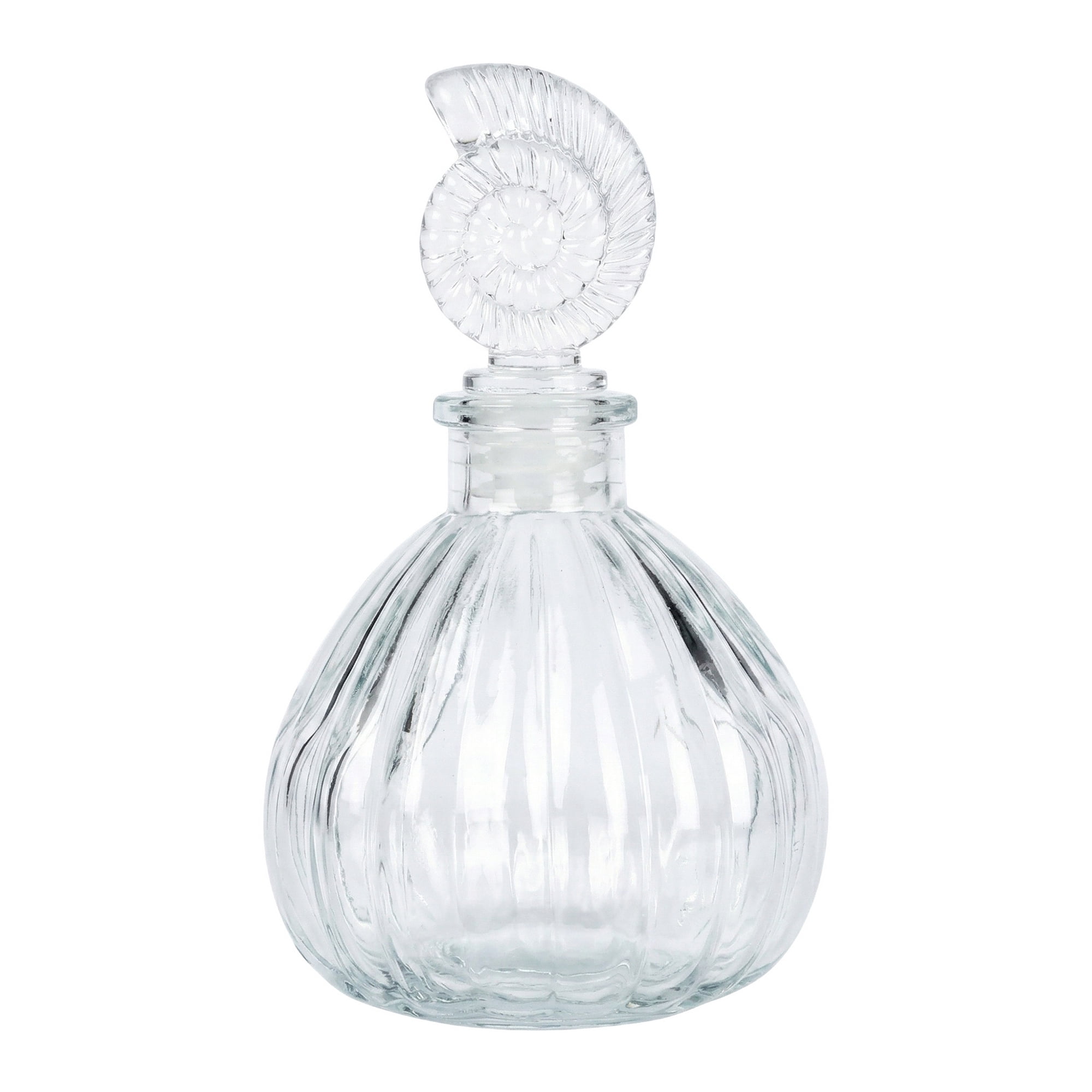 Unique Bargains 2pcs Decorative Glass Jars with Ornate Glass Stoppers Snail Shaped Snap Cover 3.3"x3.3"x5.9"