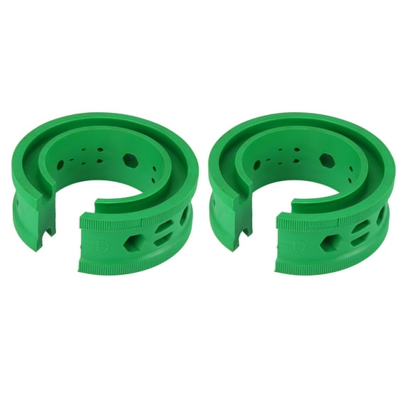 Unique Bargains 2pcs Green Car Coil Spring Buffer Shock Absorber Rubber Buffer Universal D Type for Ford