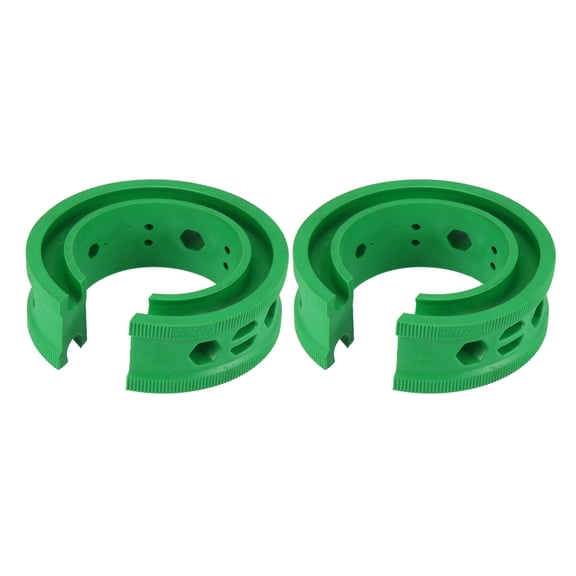 Unique Bargains 2pcs Green Car Coil Spring Buffer Springs Rubber Buffer Universal E Type Fit for Ford for Chevy