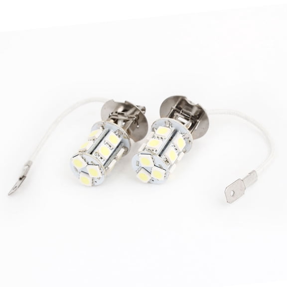 Unique Bargains 2pcs H3 13 5050 Surface Mount Device White LED Automotive Car Foglight Internal