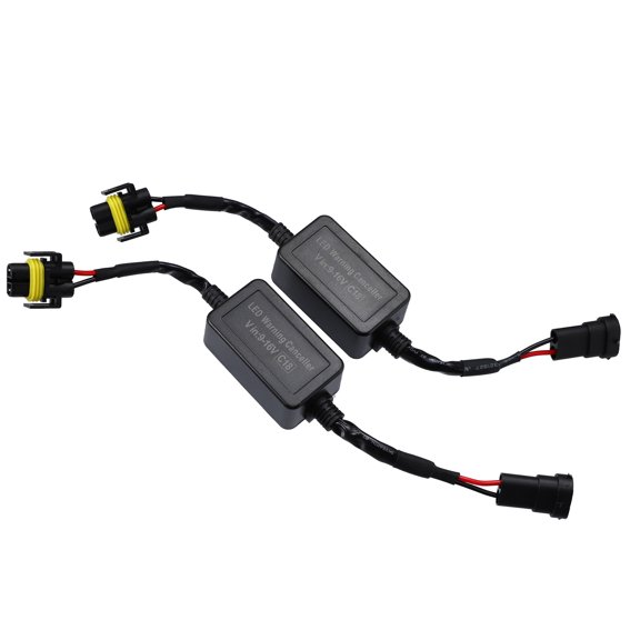 Unique Bargains 2pcs H8 H9 H11 H16 DC 12-24V Error Free Load Resistor Wiring Harness Adapters Decoder for LED Headlight