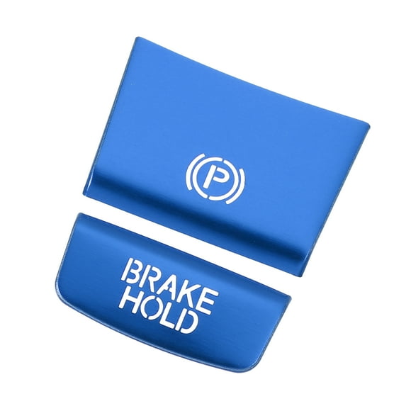 Unique Bargains Handbrake Button Sticker with Adhesive Interior Console Button Switch Trim Cover Sticker for Volkswagen Atlas 2018-2021 Aluminum Alloy (Set of 2) Blue