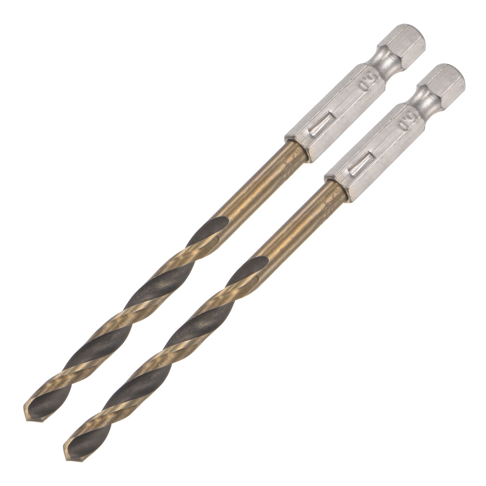 Unique Bargains 2pcs High Speed Steel Hex Shank Twist Drill Bit 5mm Dia 105mm Length