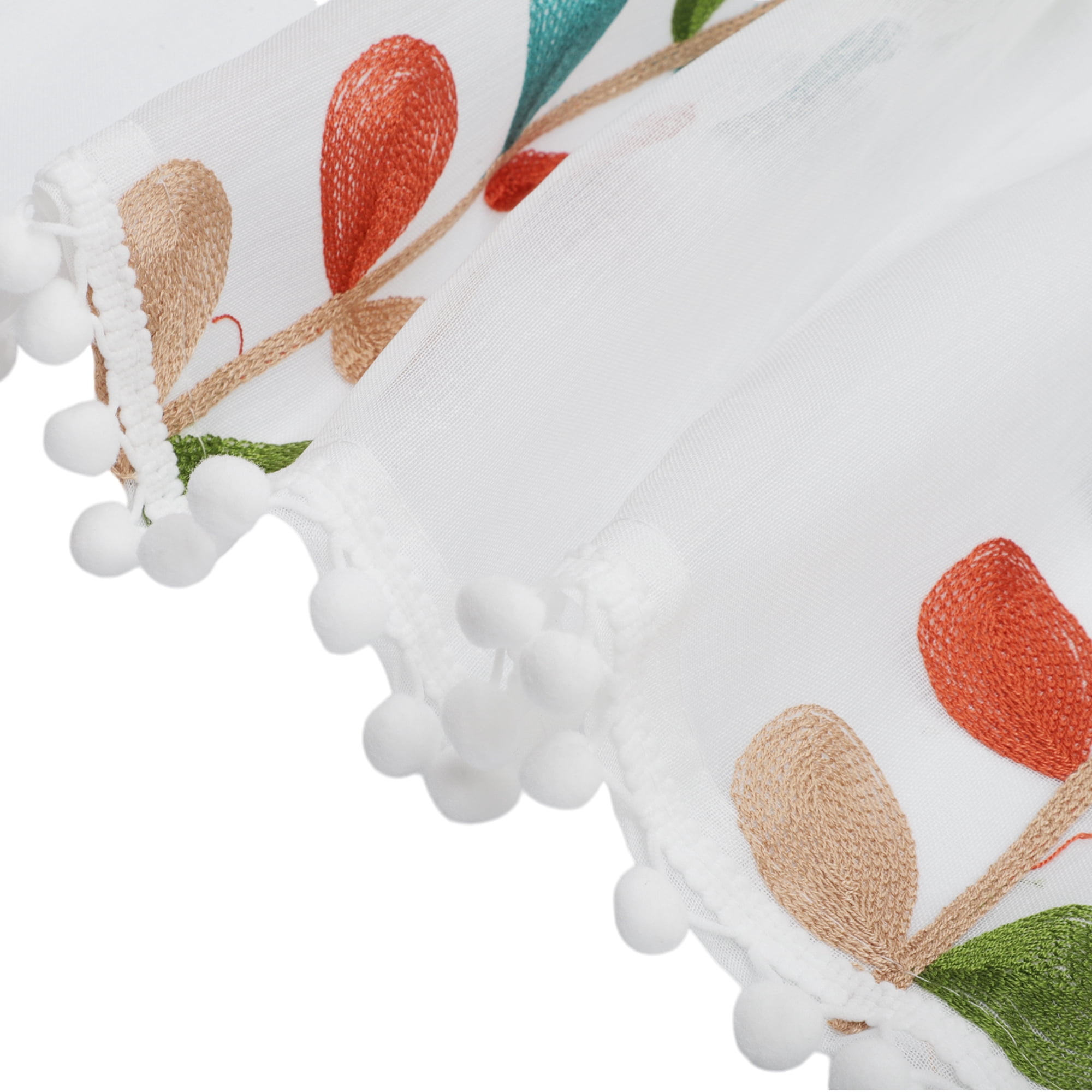 Unique Bargains 2pcs Kitchen Curtains Short Eyelets Net Curtains White 15.5(in) WIDE
