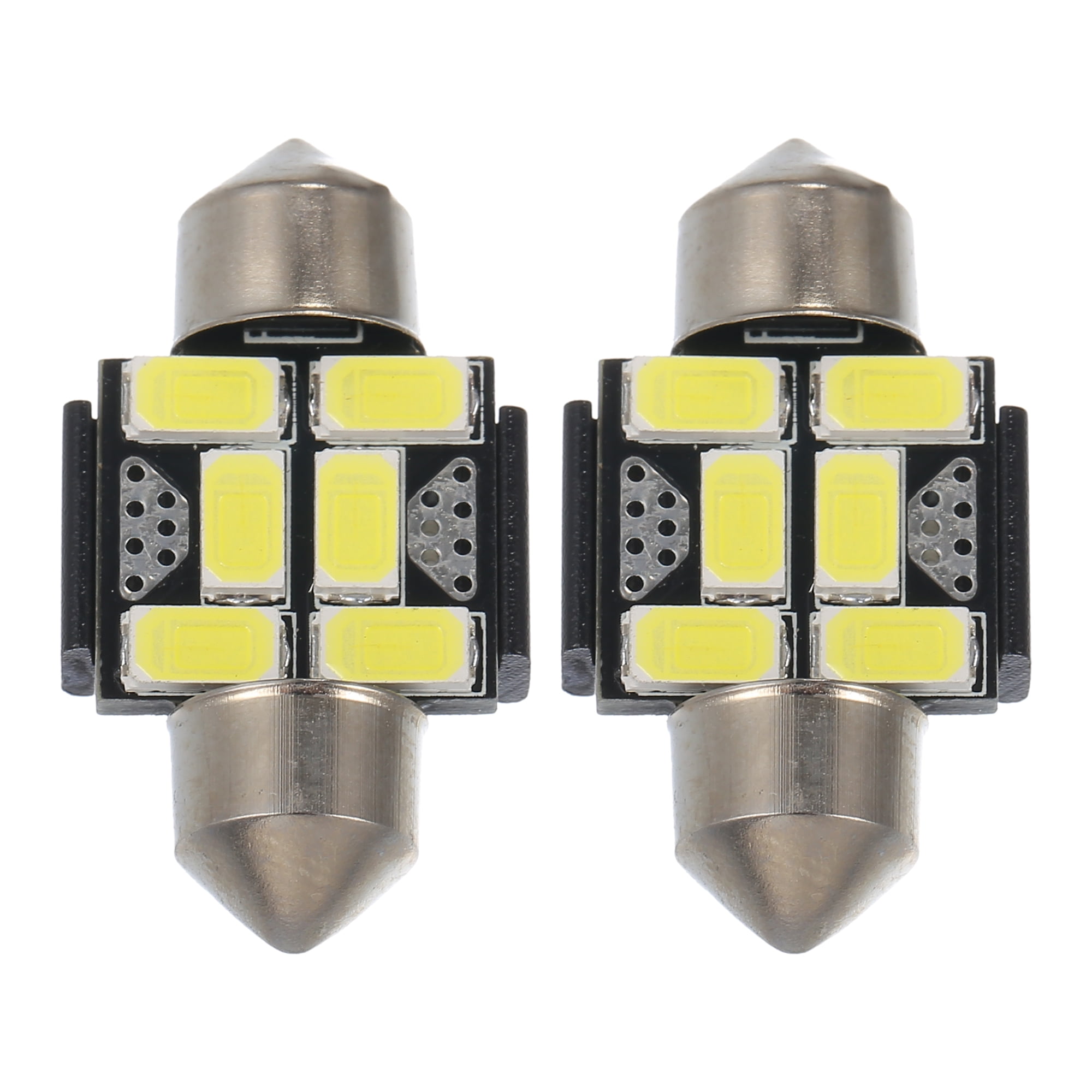 Unique Bargains 2pcs LED Festoon Light 31mm 5730 Car LED Bulb Interior